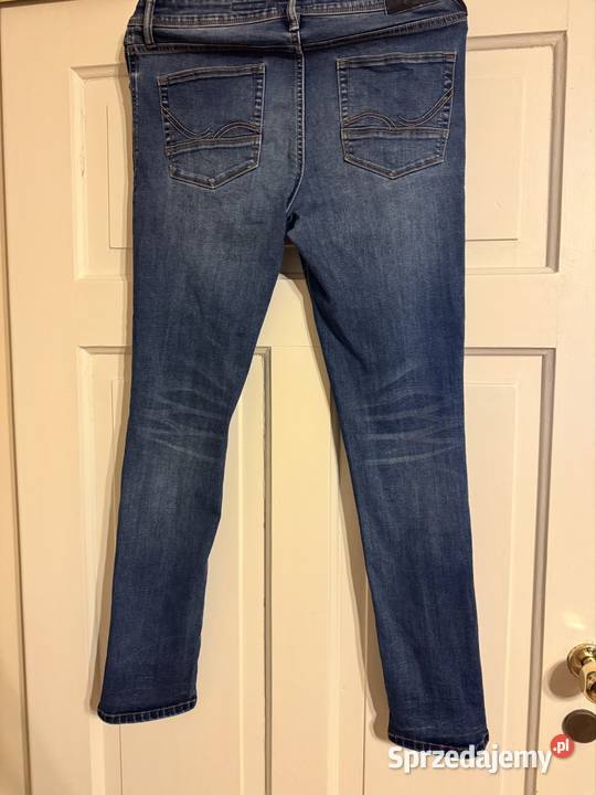 Jeansy męskie 3032 slim fit granatowe Carry z