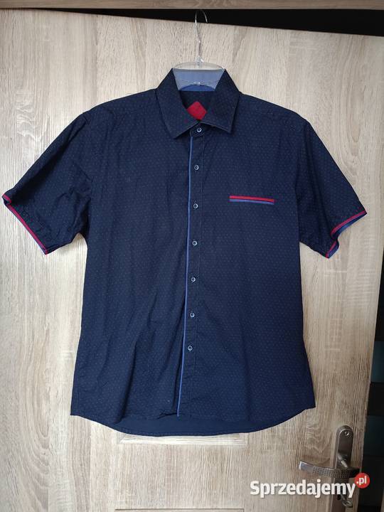 Koszula męska granatowa Gifts Total dlim fit M Rozmiar M