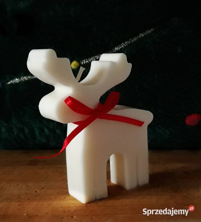 Sojowa świąteczna świeczka Renifer świeczka na Lublin