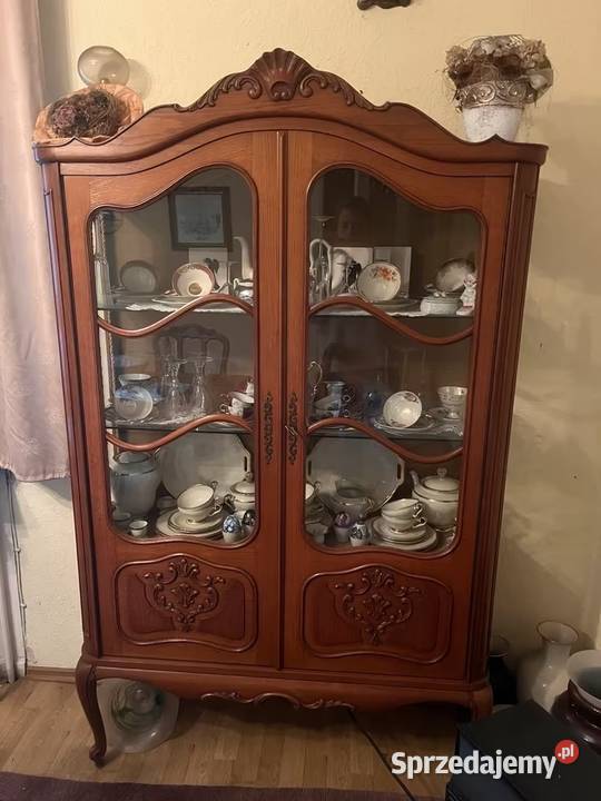 Meble dębowe w stylu chippendale stół krzesła