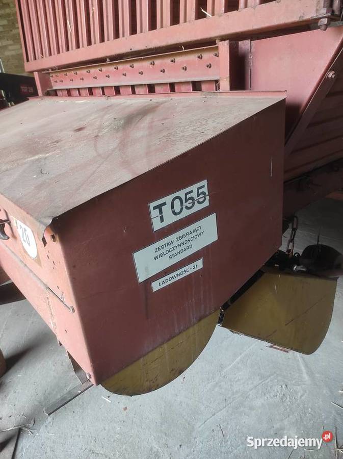 Przyczepa samozbierająca T 055 Agromet Kunów Przyczepy rolnicze Kasyldów