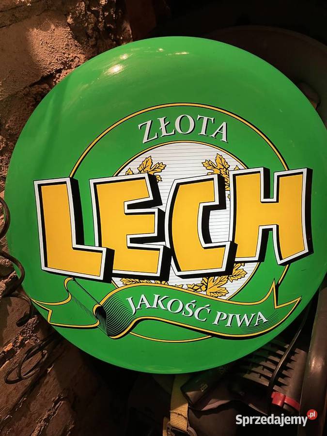 Kaseton Lech reklama świecąca zabytek piwo Ostrów Wielkopolski
