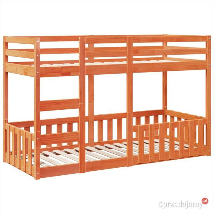 vidaXL Łóżko piętrowe woskowy brąz 75x190 Warszawa
