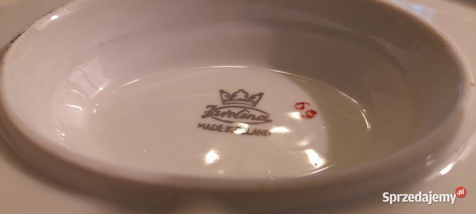 Sosjerka z talerzykiem sygnowana Karolina Zastawa stołowa mazowieckie Warszawa