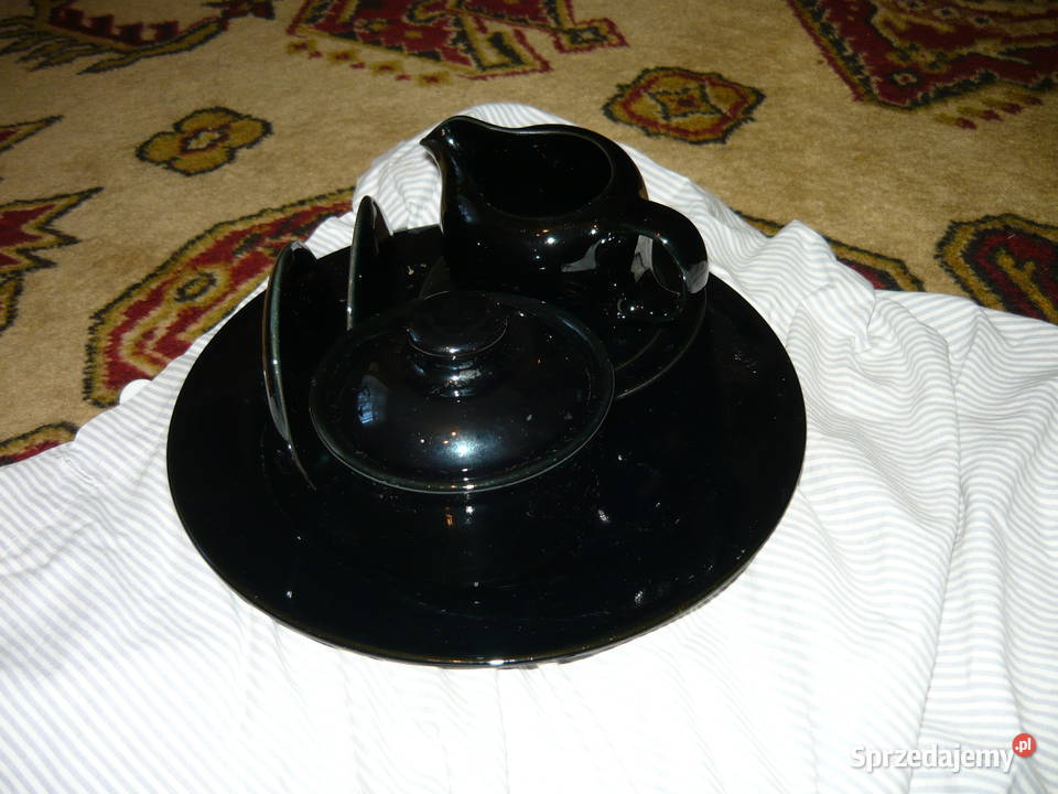 ARCOROK zestaw Francuski szklo CZARNE Katowice