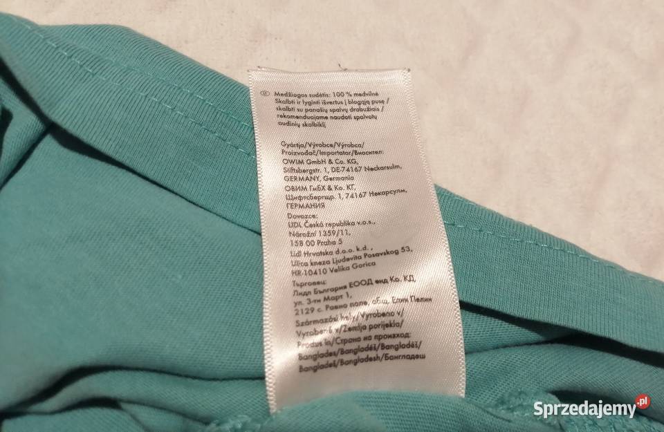 Koszulka długi rękaw Lupilu 98104 Turkusowa chłopiec Bluzki, koszulki i kaftaniki śląskie Czeladź