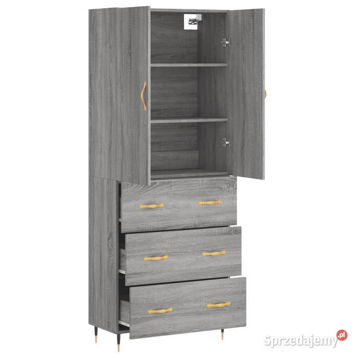 Witrynka szary dąb sonoma 695x34x180 materiał