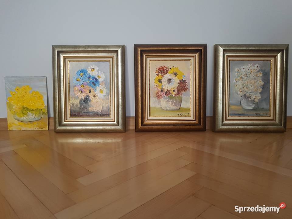 Obraz olejny kwiaty w wazonie wiosna Zygmunt Dekoracje i ozdoby