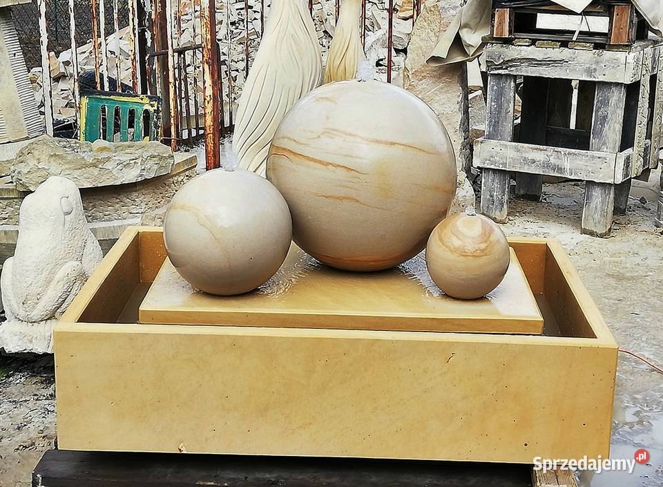 Piękna fontanna z piaskowca kamień naturalny Baseny i oczka wodne Kamienna Góra