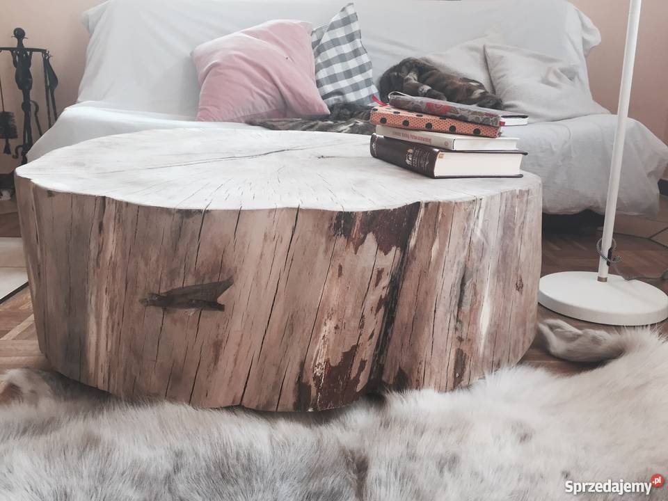 Stolik drewniany pien Wrocław