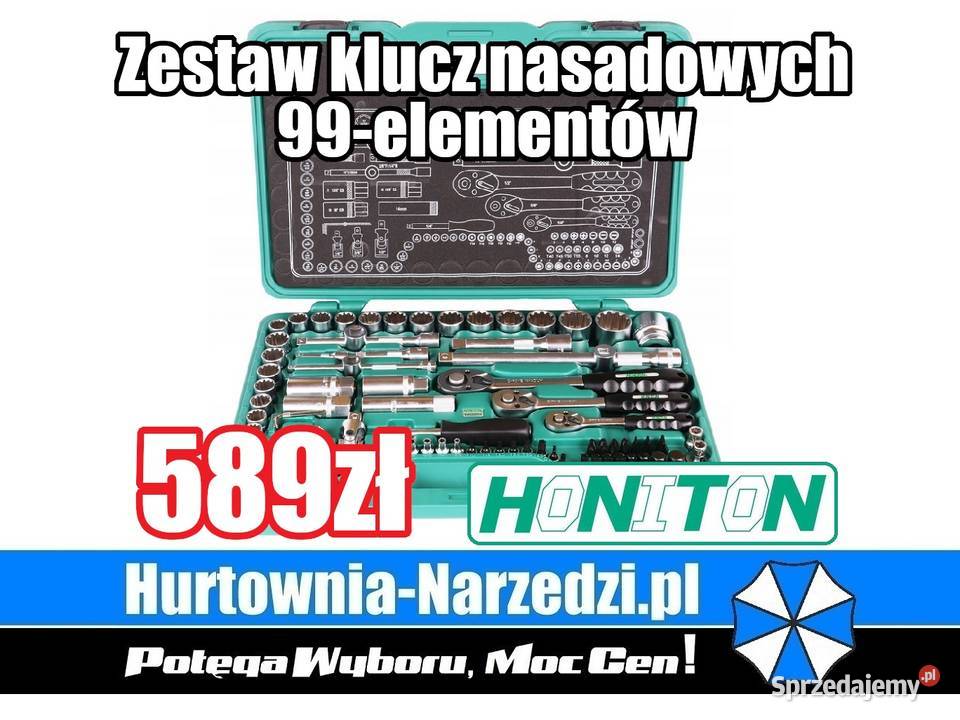 Zestaw kluczy nasadowych 1/4" 3/8" 1/2" 99-el. HONITON H4399
