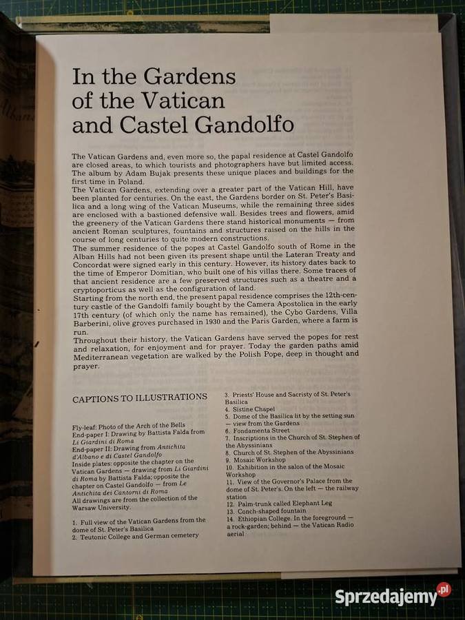 W ogrodach Watykanu i Castel Gandolfo A Bujak sztuka i architektura Kraków