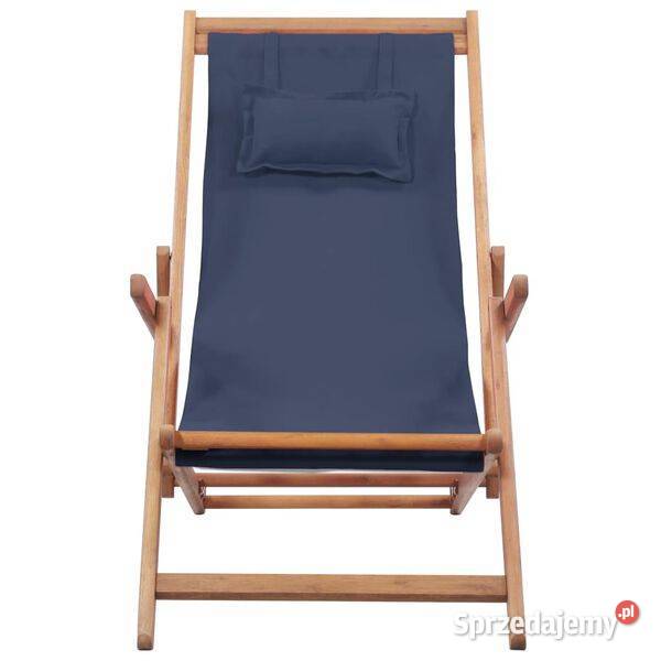 vidaXL Składany leżak plażowy tkanina i Warszawa