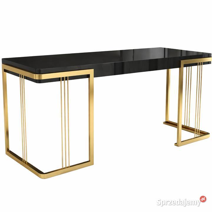 Czarne złote biurko ze stali nierdzewnej Luxury Golkowice