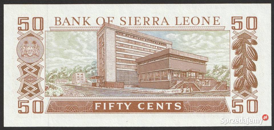 SIERRA LEONE 50 CENT 1984 STAN BANKOWY UNC Łódź