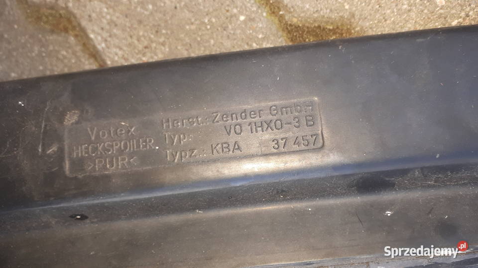 Spojler golf 3 mk3 zender votex V0 1HX03B mazowieckie