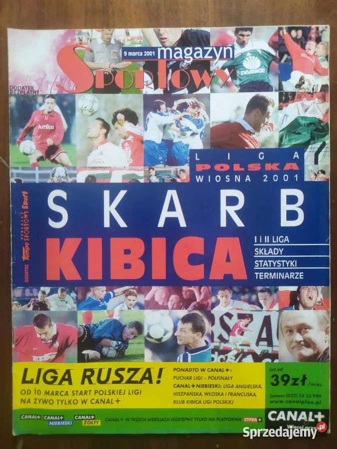 Skarb kibica ekstraklasy wiosna 2001 miękka Czasopisma Łódź