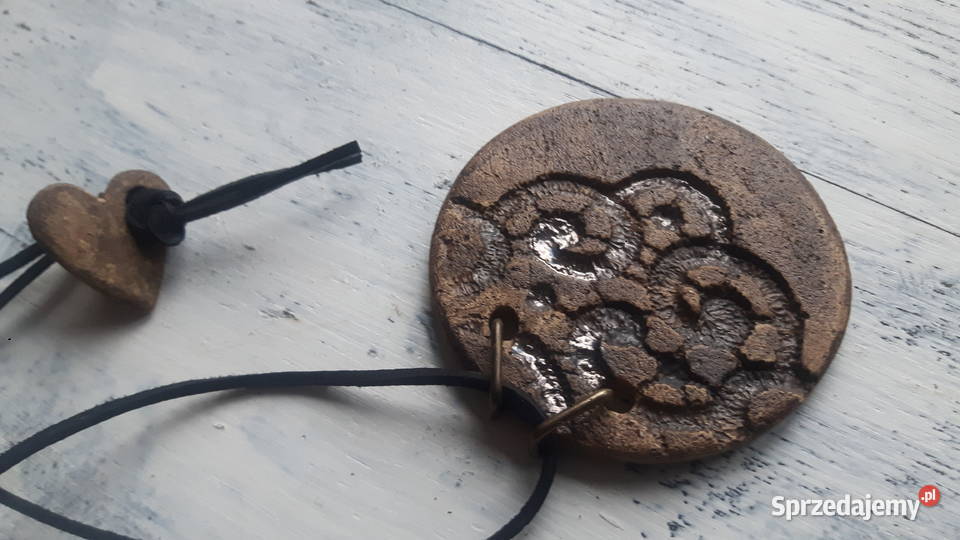 Naszyjnik ceramiczny ręcznie wykonany Otwock