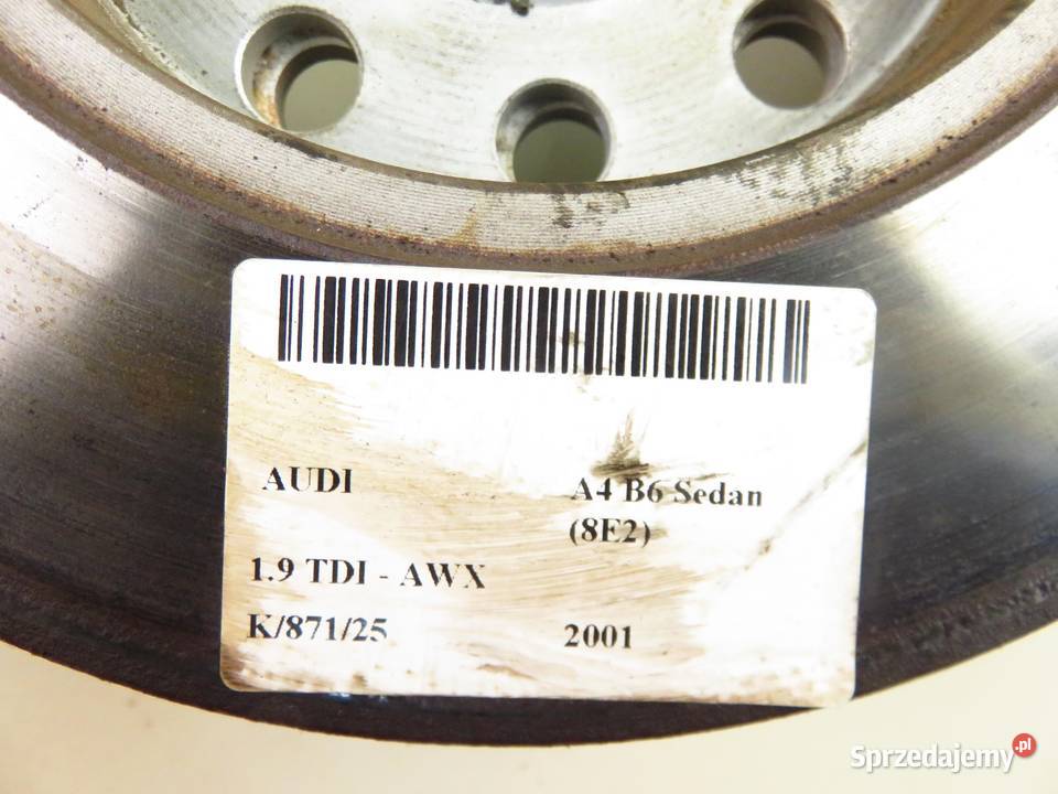 TARCZE HAMULCOWA TYŁ AUDI A4 B6 19 TDI małopolskie sprzedam