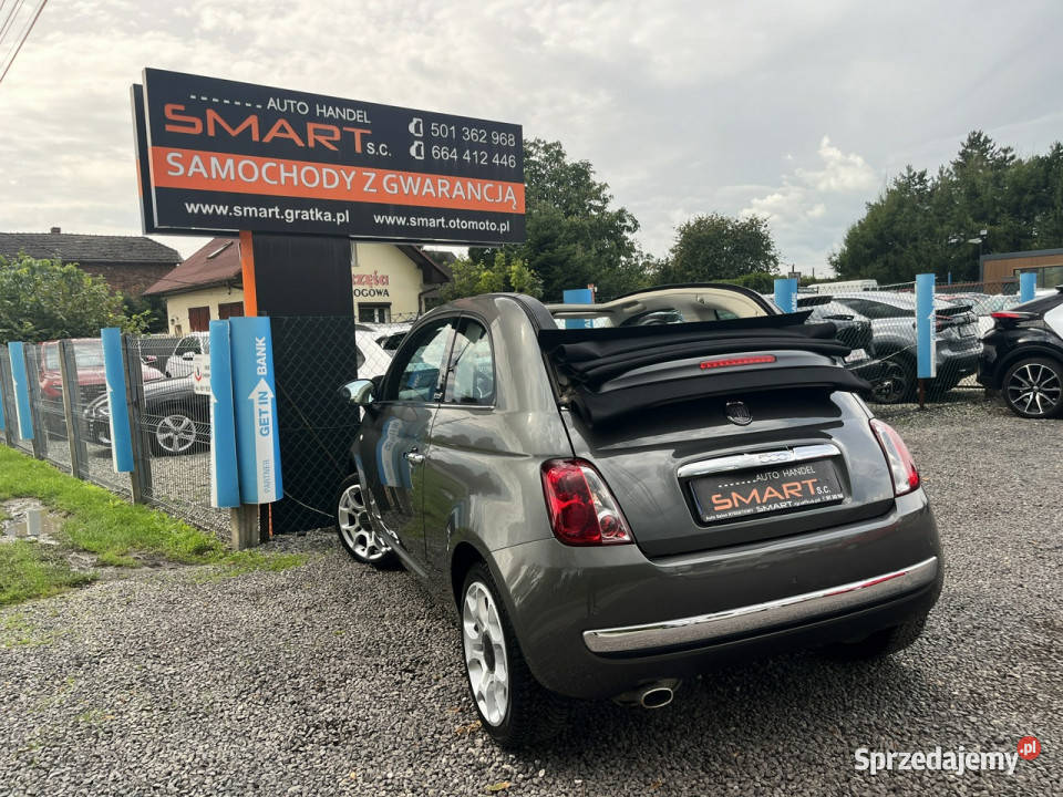 Fiat 500 CABRIOLET 12 Benzyna Klima Bezwypadek I szary Rydułtowy