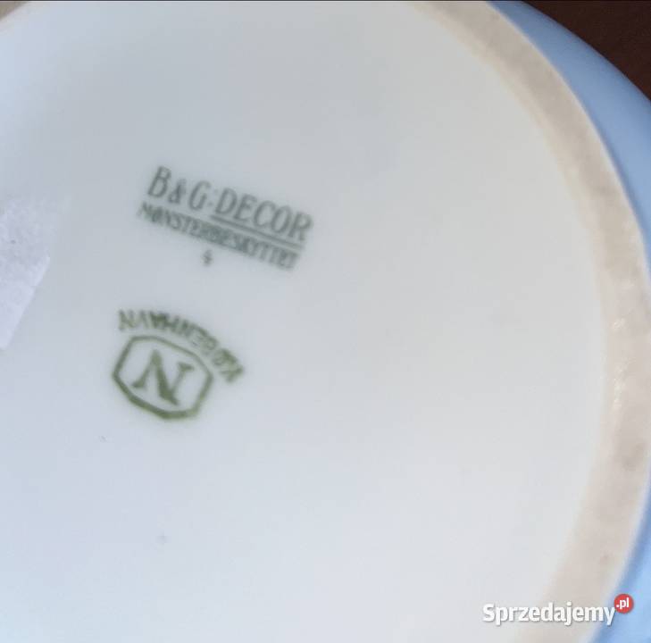 Cukiernica BG Denmark Norden Kbenhavn Sygnatu Porcelana i szkło