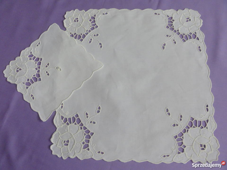Serwety i serwetki komplety robione ręcznie haft lubelskie Lublin