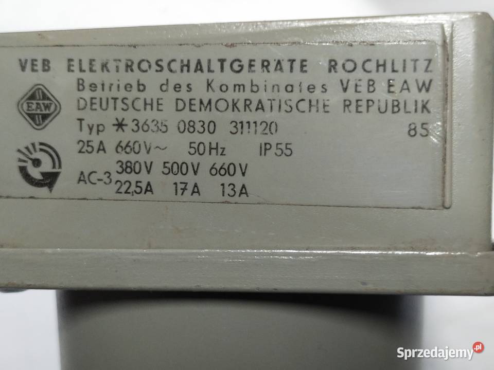 Przełącznik 380V Pozostałe Mława