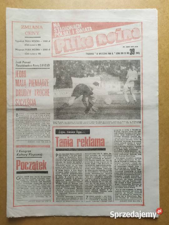 Tygodnik Piłka Nożna rocznik 1990 Łódź sprzedam