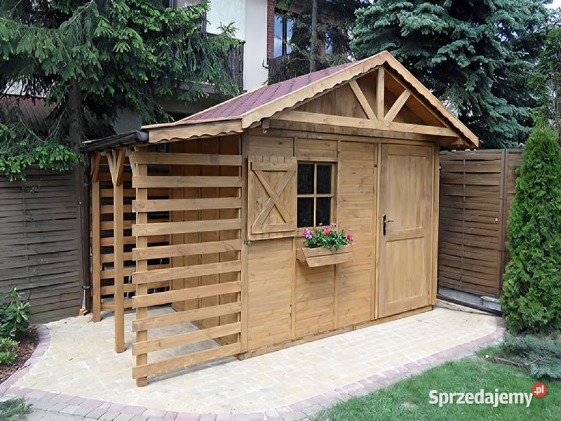 DOMEK ZEBRA OGRODOWY DACH DWUSPADOWY DREWNIANY śląskie Parzymiechy