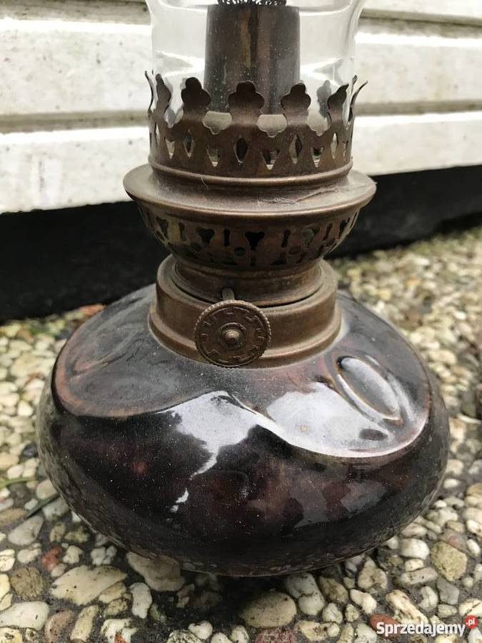 Przepiekny żyrandol lampa naftowa porcelanowy Bystrzyca Kłodzka sprzedam