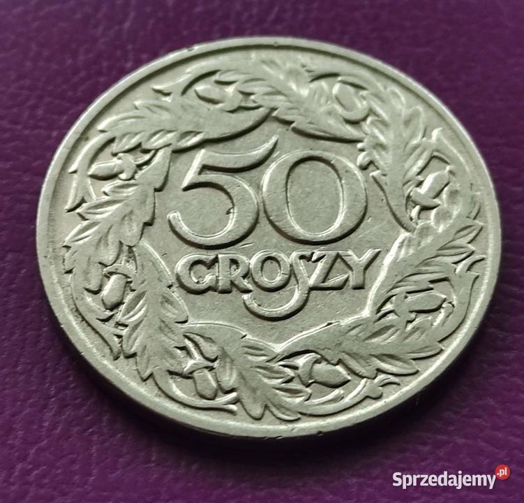 Moneta przedwojenna Sanacja II RP 50 groszy 1923 Pruszków