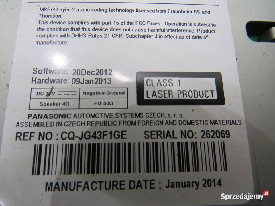 RADIO TUNER CZYTNIK CD ZAFIRA C 22976602 lubelskie