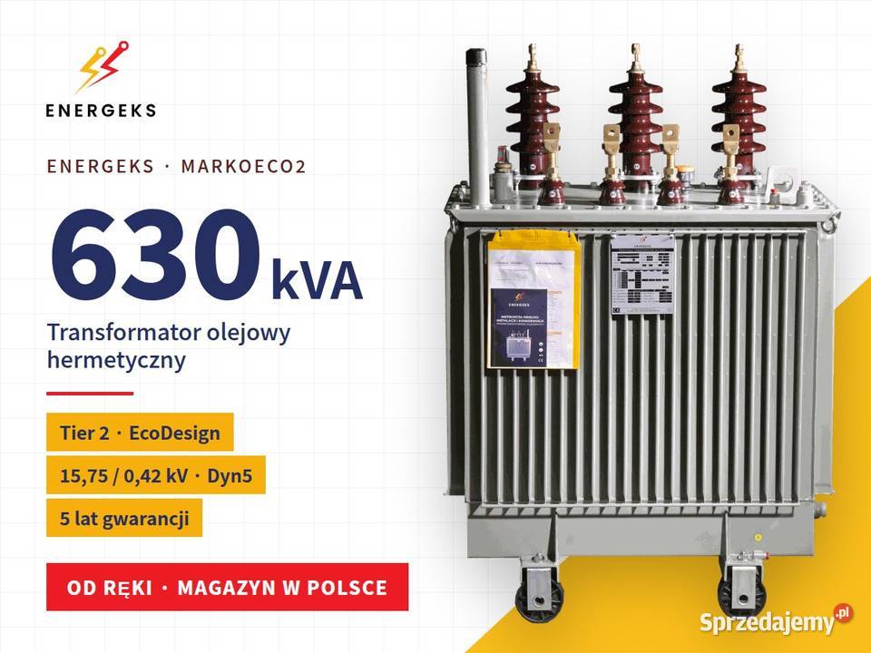 Nowy transformator 630 kVA 1575 kV420 V ręki małopolskie