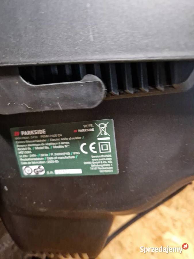 Rozdrabniacz elektryczny do gałęzi PEMH 2400 C4 wielkopolskie Głogowa