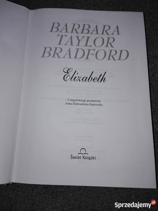 Elizabeth Barbara Taylor Bradford o dynastii z Gdańsk sprzedam