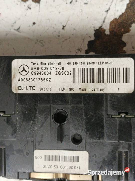 PANEL NAWIEWU A9068301785KZ MercedesBenz sprzedam