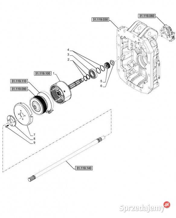 Holland T6070 Wałek sterujący 84240107 Części i osprzęt rolniczy wielkopolskie Jastrzębniki