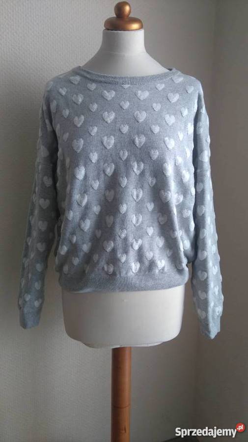 Sweter w serca FF oversize Wkładane przez głowę  mazowieckie Warszawa