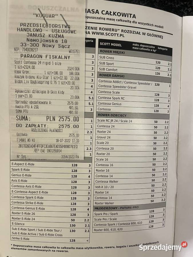 Scott Contessa 24 Mało używany Nowy Sącz