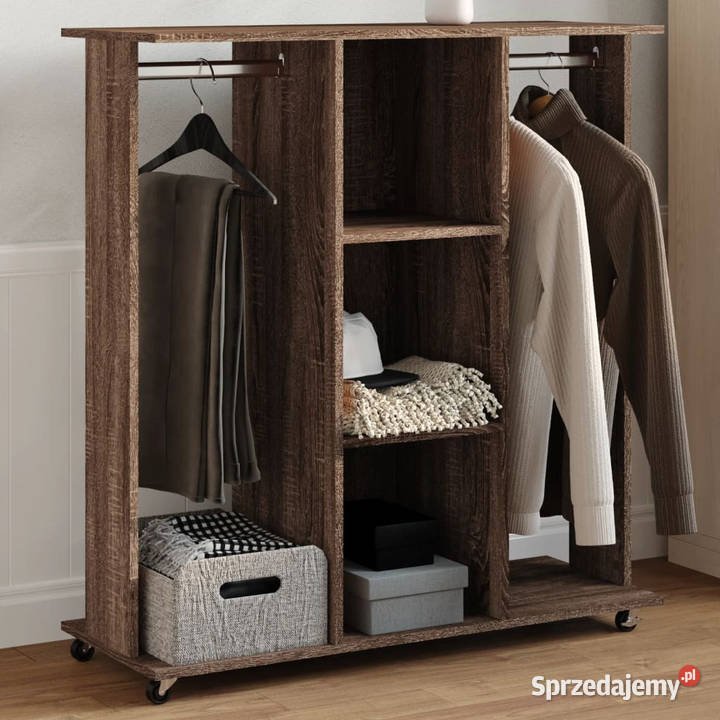 Szafa na kółkach brązowy dąb 102x38x110 WM848037 Warszawa