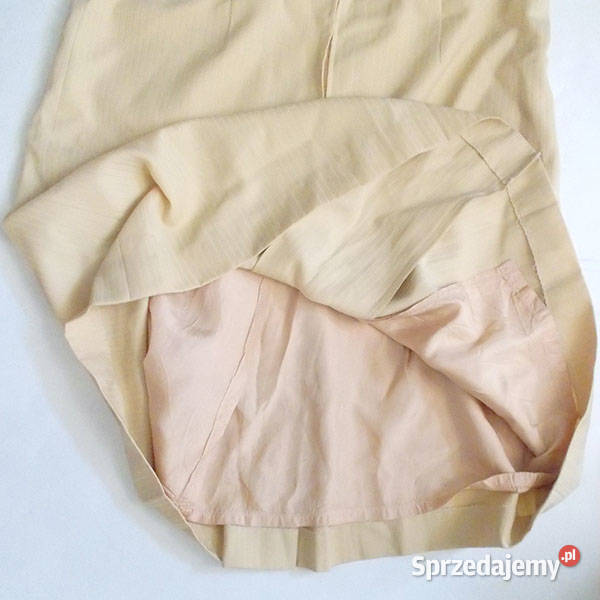 wełna spódnica beżowa spódnica piaskowa spódnica Rozmiar 44(XXL) Łódź