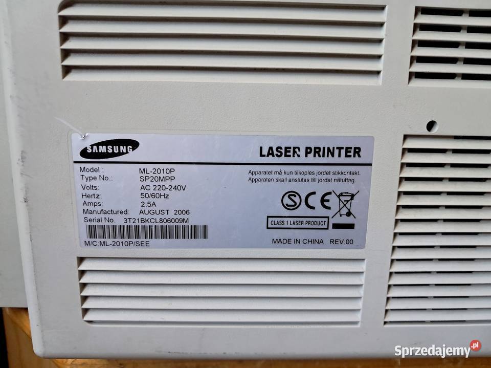Drukarka laserowa Samsung ML 2010P USB na tonery Kraków