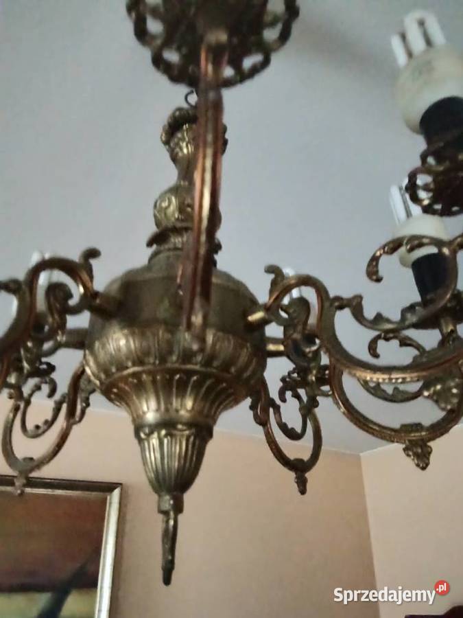 Żyrandol mosiężny Tomaszów Mazowiecki