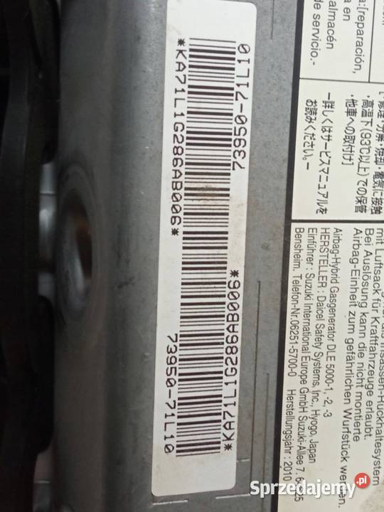 PODUSZKA POWIETRZNA AIRBAG LEWA KOLANOWA EU MK7 Poduszki powietrzne świętokrzyskie