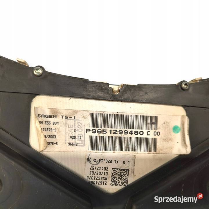 LICZNIK ZEGARY P9651299480 Peugeot 307 16 20 16V Chełm