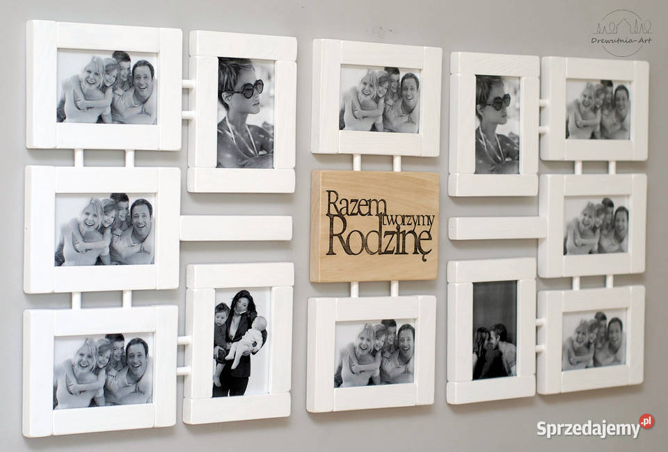 Biała galeria typografia ramka na zdjęcia do Wrocław