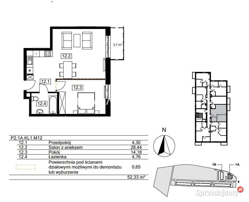 Ogłoszenie mieszkanie 5167m2 2 pok Kraków małopolskie
