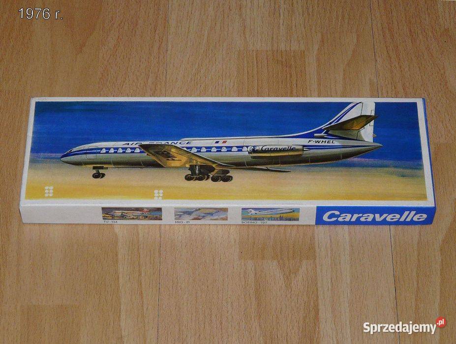 Model Samolotu Caravelle 1:100 Veb Plasticart Antyk!