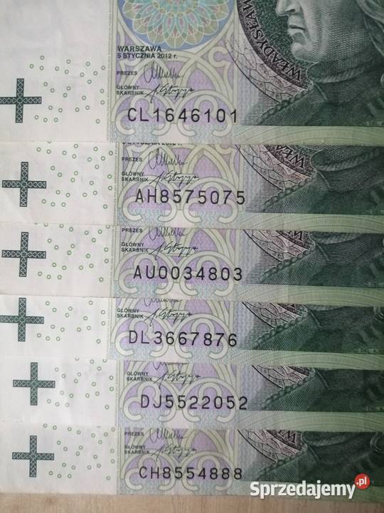 Banknot 100zl 2012r ciekawe numery Bytom