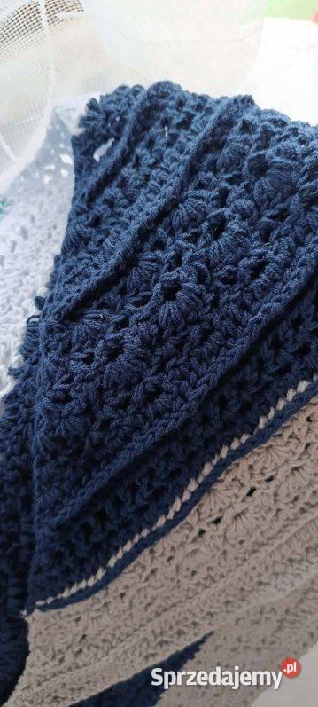 Szal szydełkowy wielokolorowy warmińsko-mazurskie Olsztyn sprzedam